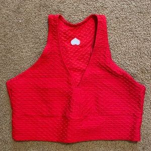 Booty By Brabants Red Croco Skin Sports Bra Curvy